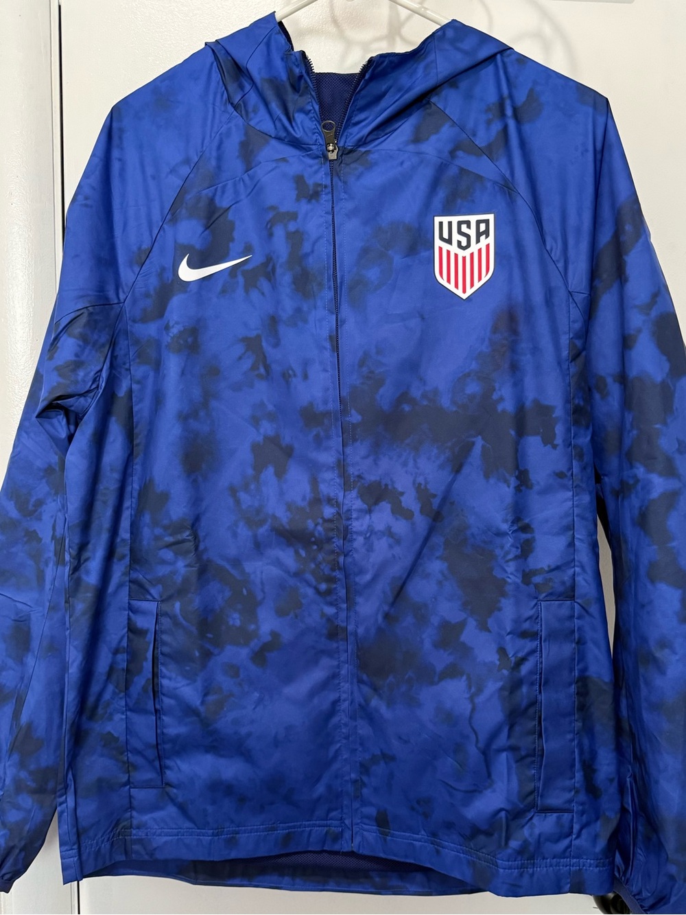Nike Blue & Black USA Hooded Windbreaker Jacket